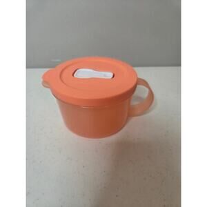 Tupperware Crystalwave Soup Mug Coral #3155A-2 16 oz